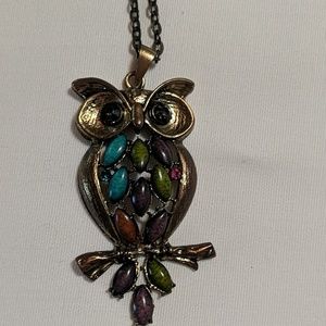 Multi-Color Owl Pendant